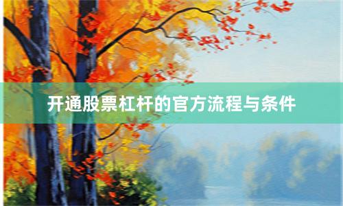 开通股票杠杆的官方流程与条件